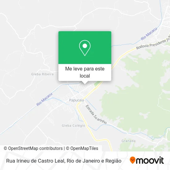 Rua Irineu de Castro Leal mapa