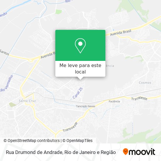 Rua Drumond de Andrade mapa