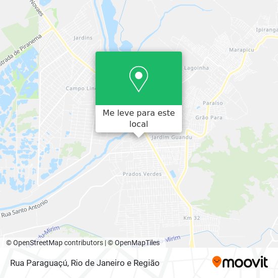 Rua Paraguaçú mapa