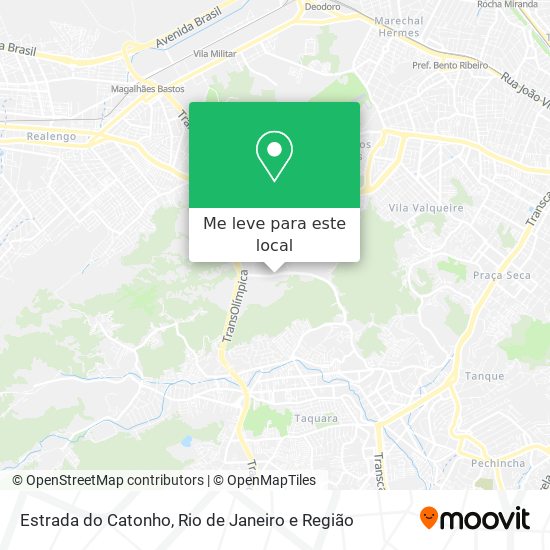 Estrada do Catonho mapa