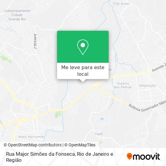 Rua Major Simões da Fonseca mapa