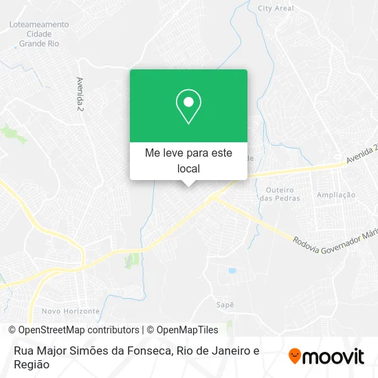 Rua Major Simões da Fonseca mapa
