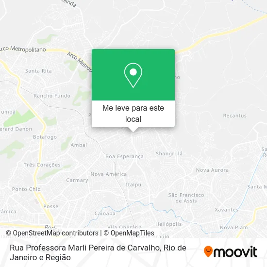 Rua Professora Marli Pereira de Carvalho mapa