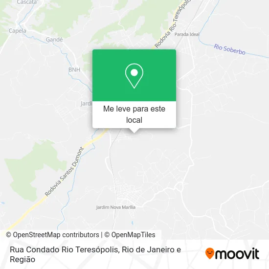 Rua Condado Rio Teresópolis mapa