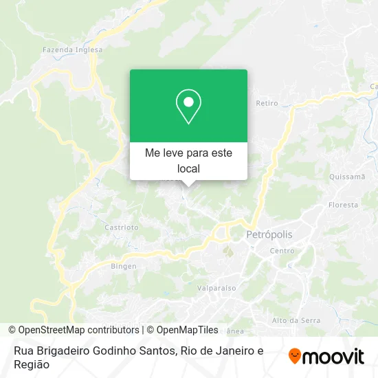Rua Brigadeiro Godinho Santos mapa
