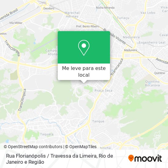 Rua Florianópolis / Travessa da Limeira mapa