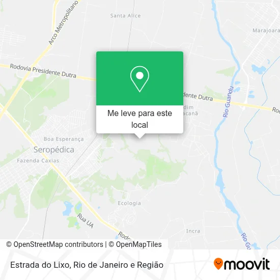 Estrada do Lixo mapa