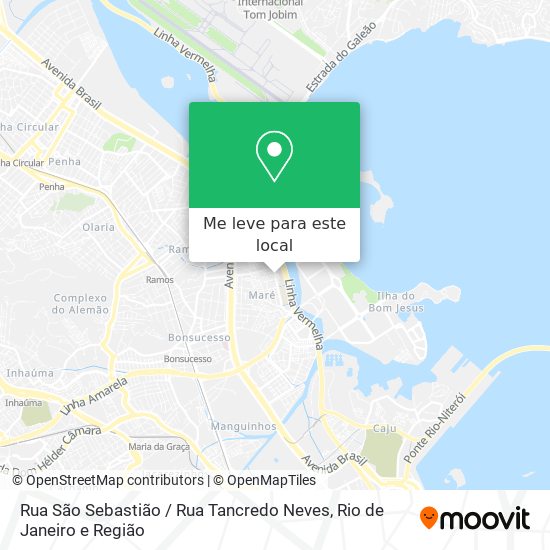 Rua São Sebastião / Rua Tancredo Neves mapa