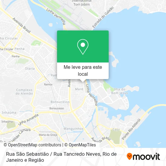 Rua São Sebastião / Rua Tancredo Neves mapa
