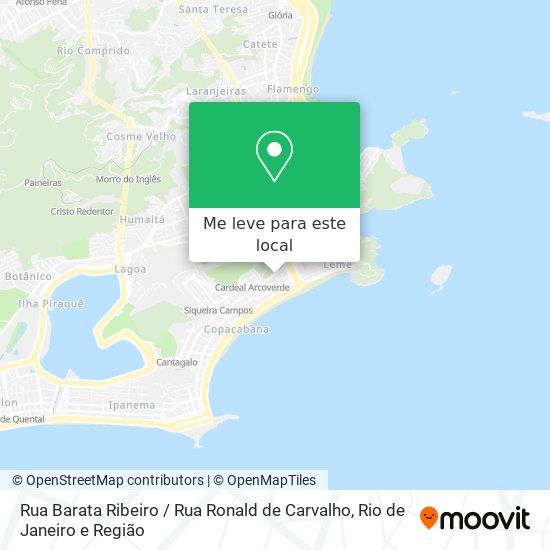 Rua Barata Ribeiro / Rua Ronald de Carvalho mapa