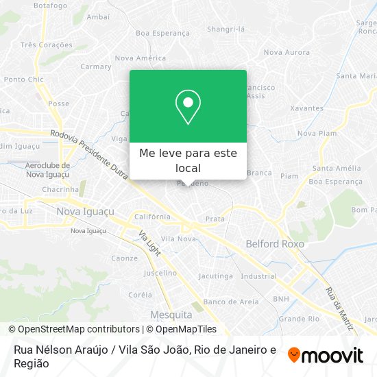Rua Nélson Araújo / Vila São João mapa