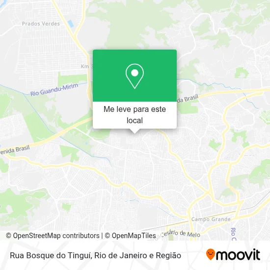 Rua Bosque do Tinguí mapa