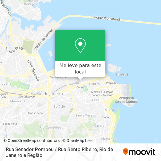 Rua Senador Pompeu / Rua Bento Ribeiro mapa