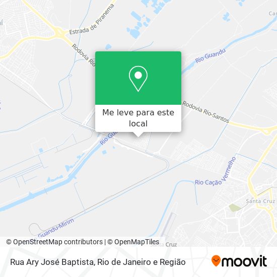 Rua Ary José Baptista mapa