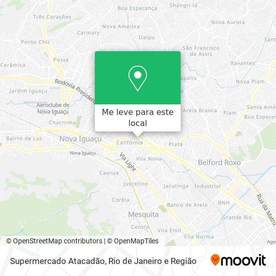 Supermercado Atacadão mapa