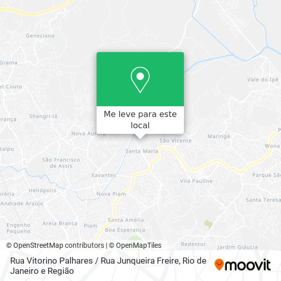 Rua Vitorino Palhares / Rua Junqueira Freire mapa