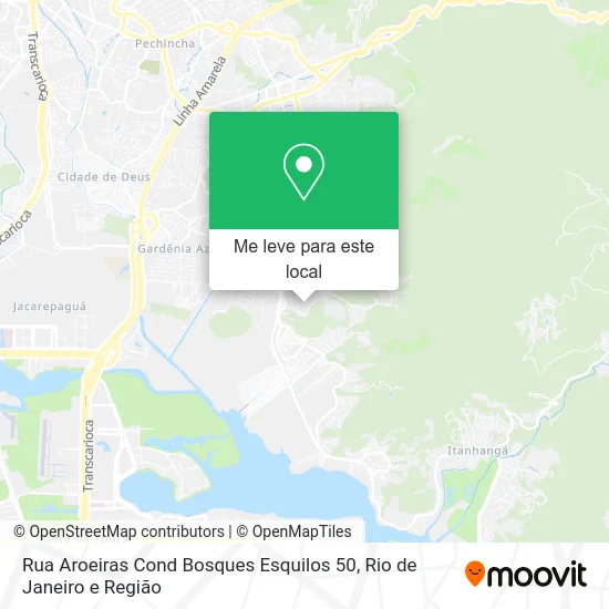 Rua Aroeiras Cond Bosques Esquilos 50 mapa