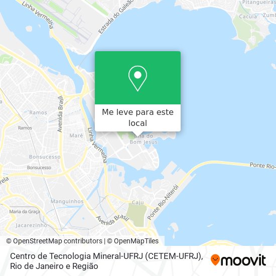 Centro de Tecnologia Mineral-UFRJ (CETEM-UFRJ) mapa