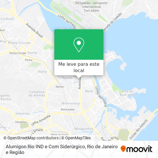 Alumigon Rio IND e Com Siderúrgico mapa