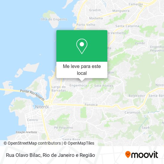 Rua Olavo Bilac mapa