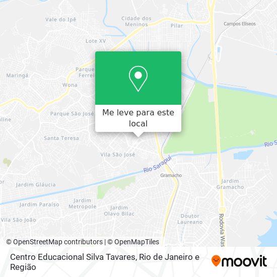 Centro Educacional Silva Tavares mapa