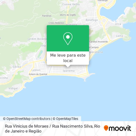 Rua Vinícius de Moraes / Rua Nascimento Silva mapa