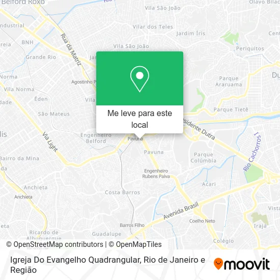 Igreja Do Evangelho Quadrangular mapa
