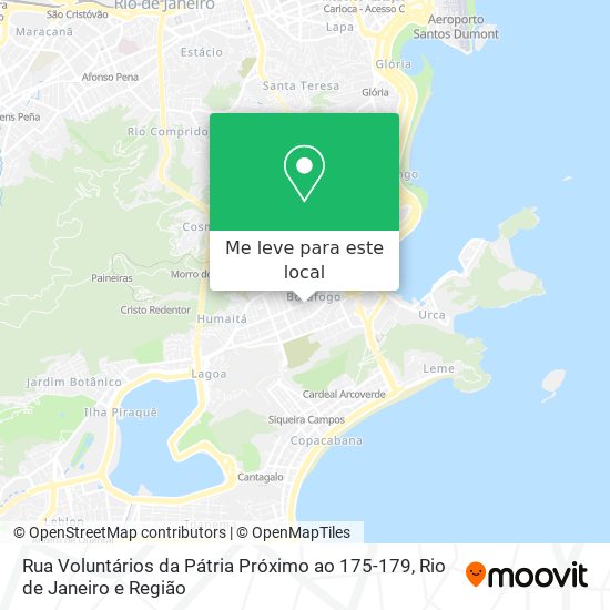 Rua Voluntários da Pátria Próximo ao 175-179 mapa