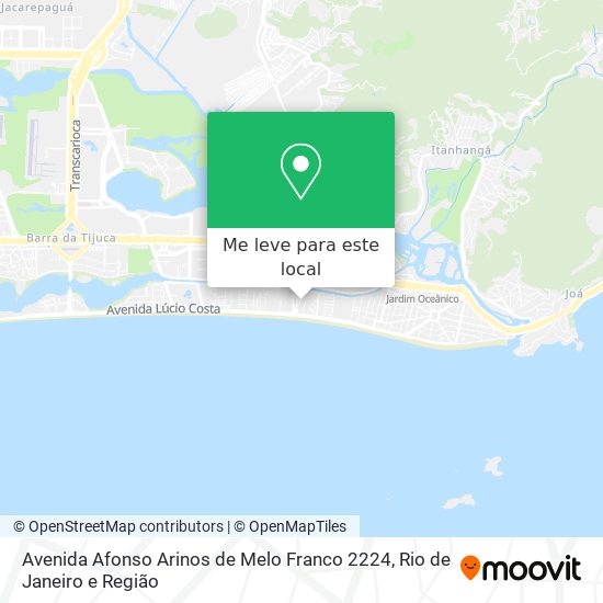 Avenida Afonso Arinos de Melo Franco 2224 mapa