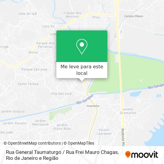 Rua General Taumaturgo / Rua Frei Mauro Chagas mapa