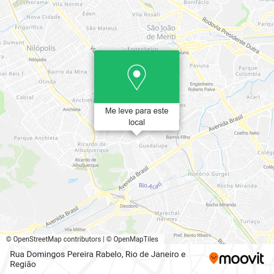 Rua Domingos Pereira Rabelo mapa