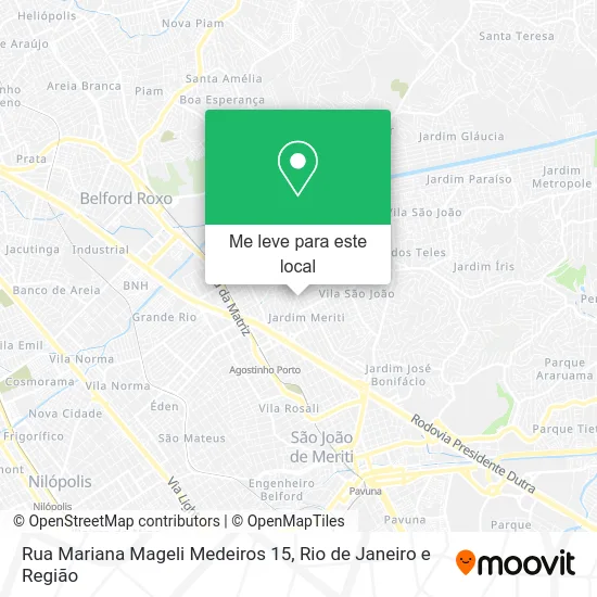 Rua Mariana Mageli Medeiros 15 mapa