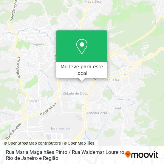 Rua Maria Magalhães Pinto / Rua Waldemar Loureiro mapa