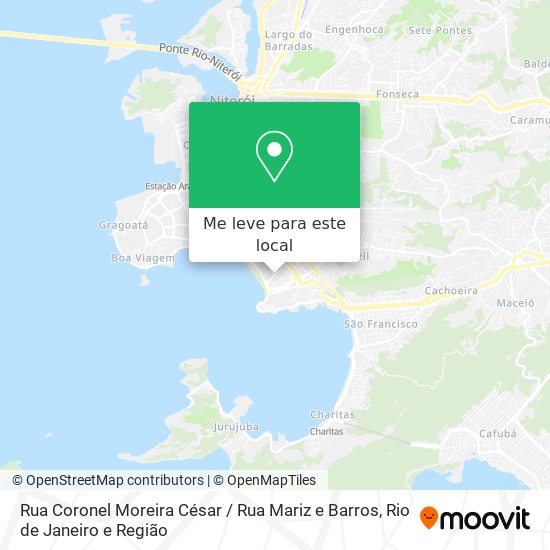 Rua Coronel Moreira César / Rua Mariz e Barros mapa