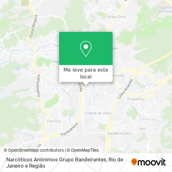 Narcóticos Anônimos Grupo Bandeirantes mapa