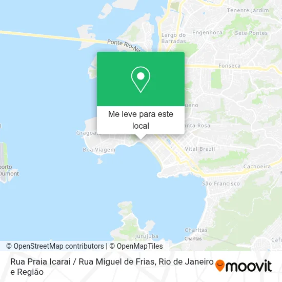 Rua Praia Icarai / Rua Miguel de Frias mapa