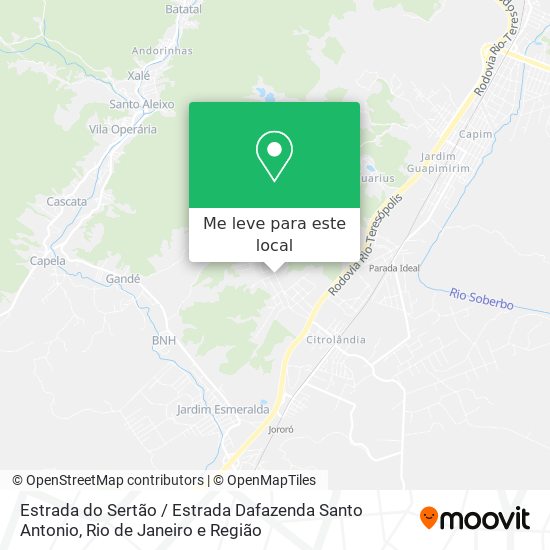 Estrada do Sertão / Estrada Dafazenda Santo Antonio mapa