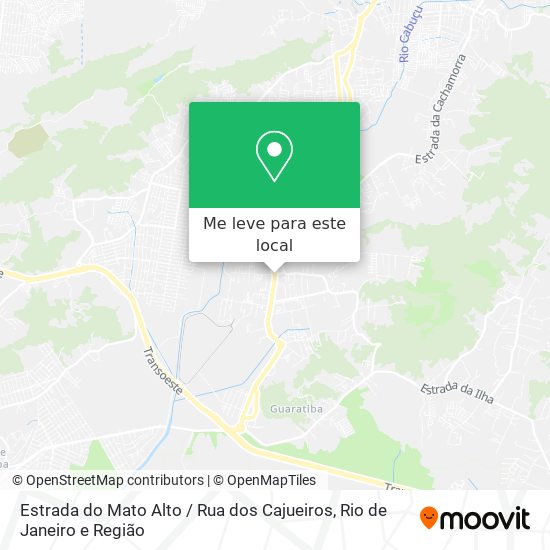 Estrada do Mato Alto / Rua dos Cajueiros mapa