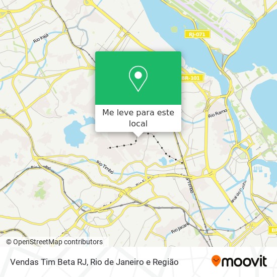 Vendas Tim Beta RJ mapa