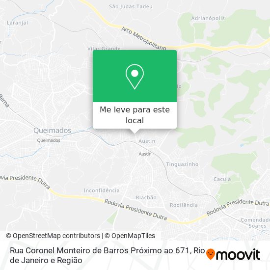 Rua Coronel Monteiro de Barros Próximo ao 671 mapa