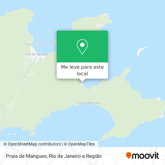 Praia de Mangues mapa