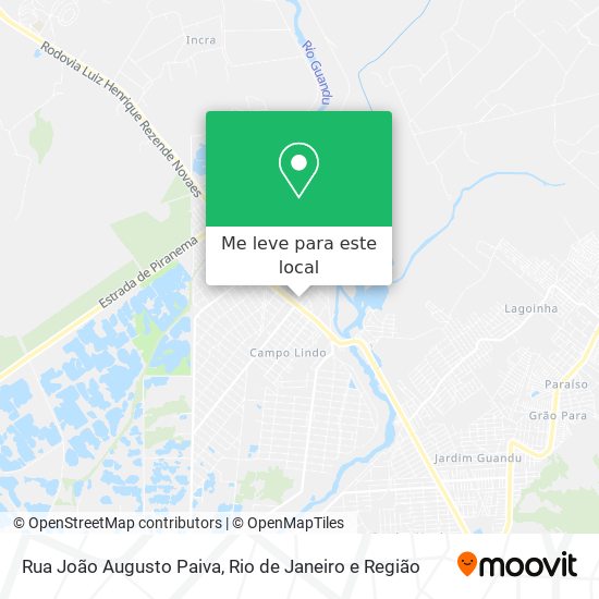 Rua João Augusto Paiva mapa