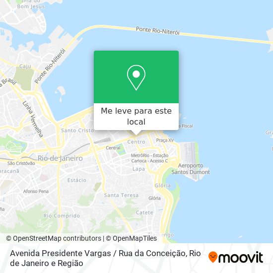 Avenida Presidente Vargas / Rua da Conceição mapa
