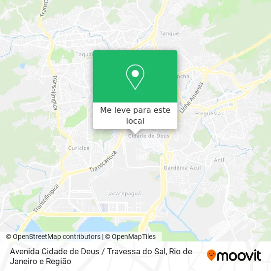 Avenida Cidade de Deus / Travessa do Sal mapa