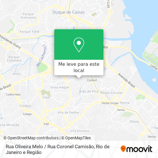 Rua Oliveira Melo / Rua Coronel Camisão mapa