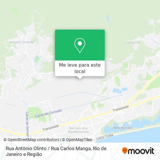 Rua Antônio Olinto / Rua Carlos Manga mapa