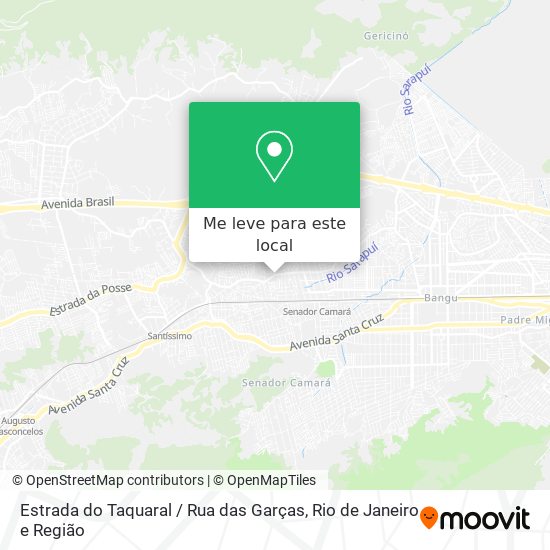 Estrada do Taquaral / Rua das Garças mapa