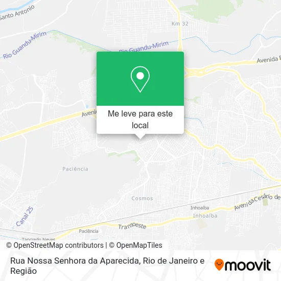 Rua Nossa Senhora da Aparecida mapa