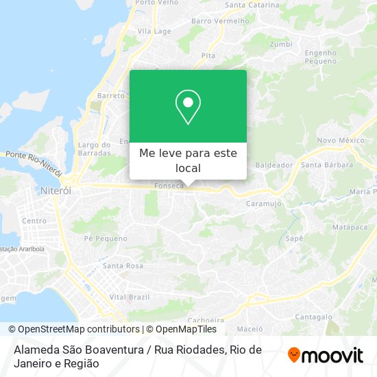 Alameda São Boaventura / Rua Riodades mapa