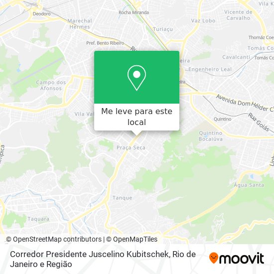 Corredor Presidente Juscelino Kubitschek mapa